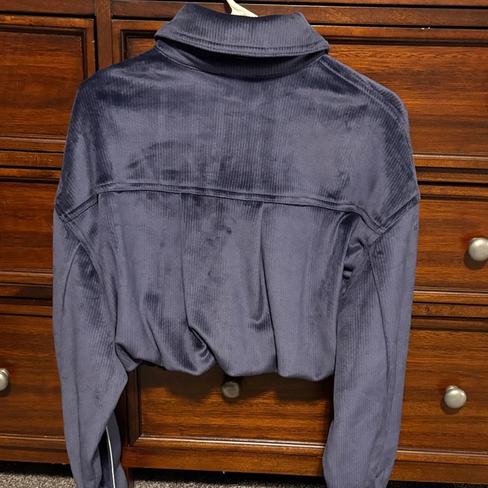 ALO Yoga Ribbed Velour Cropped Mountain Side Jacket - Picture 8 of 8